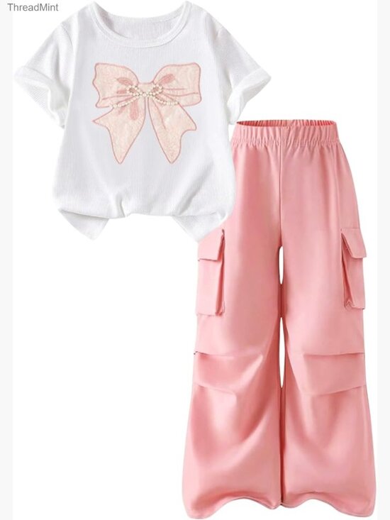 Other - 2pc Butterfly Top & Cargo Pants Set Teens Tween Girls 9-14y